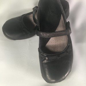 Clarks Artisan, Black, Leather Casual, Mary Janes, Flats, 6.5M
